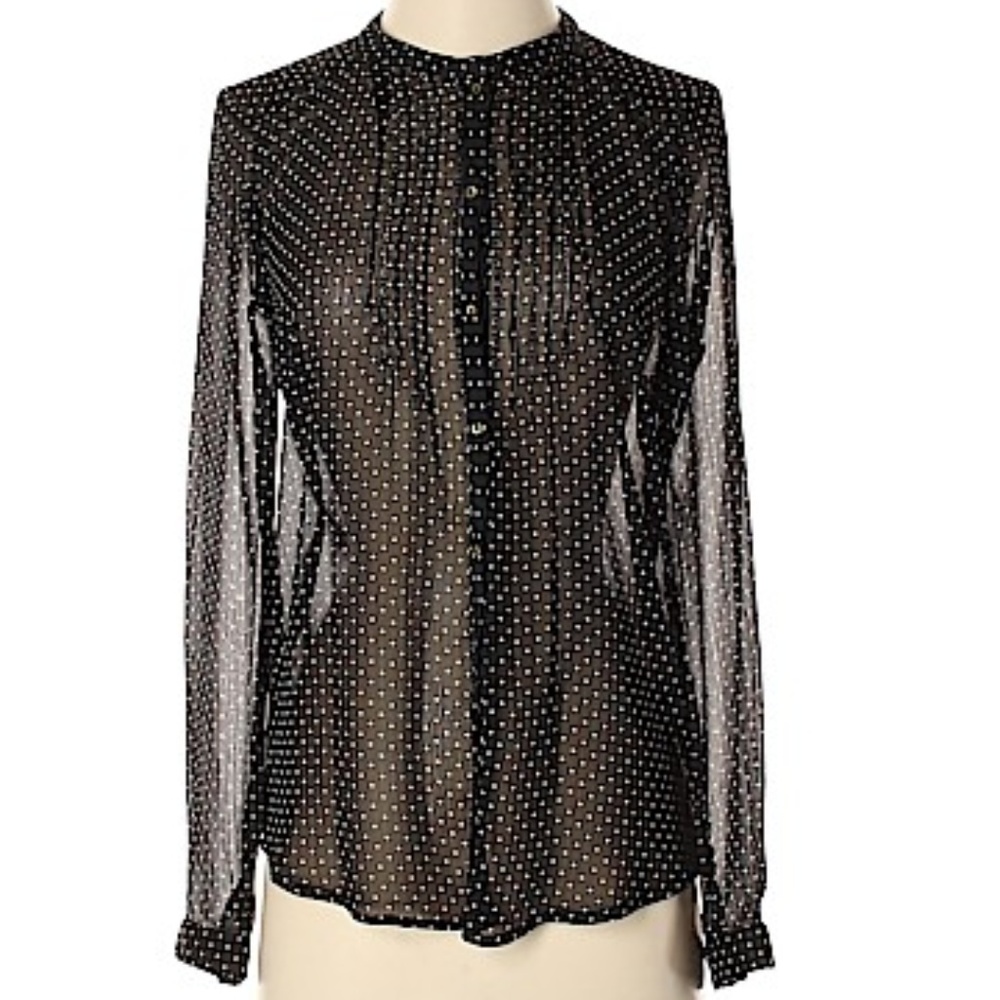 ZARA BLACK & WHITE POLKA DOT BLOUSE